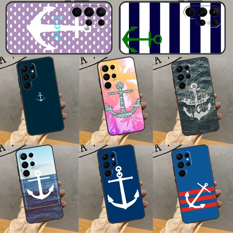 Фото Чехол Nautical Anchor Boat Sea для Samsung Galaxy S25 Ultra S24 S23 S22 S21 Ultra S9 S10 S20 Plus S24 FE Funda Cover №1