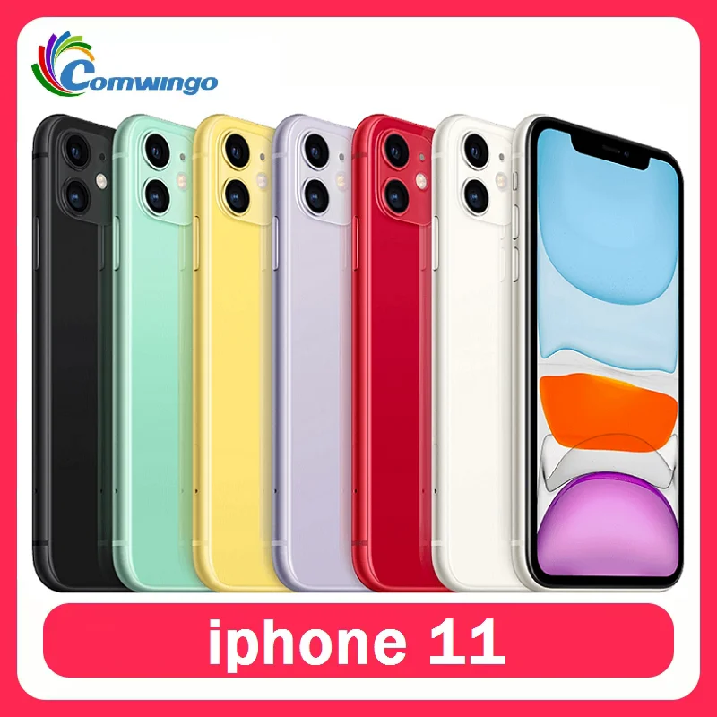Фото Оригинальный мобильный телефон Apple iPhone 11 6,1 дюйма A13 Bionic 4 ГБ ОЗУ 64 ГБ/128 ГБ/256 ГБ ПЗУ NFC 4G LTE iOS iphone 11 Используемый телефон №1