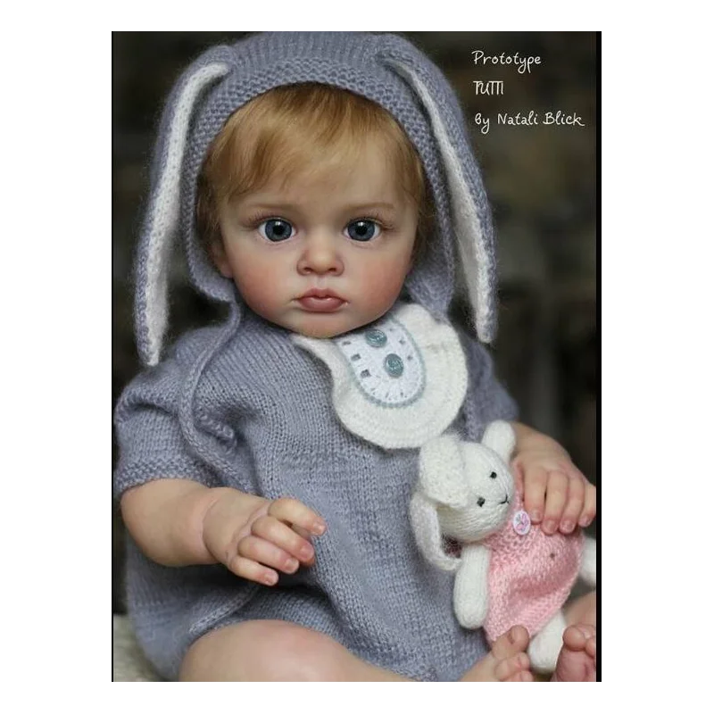 

23 дюймовая кукла-Реборн, белая форма для лепки, имитация детских пластиковых частей, кукла-тело