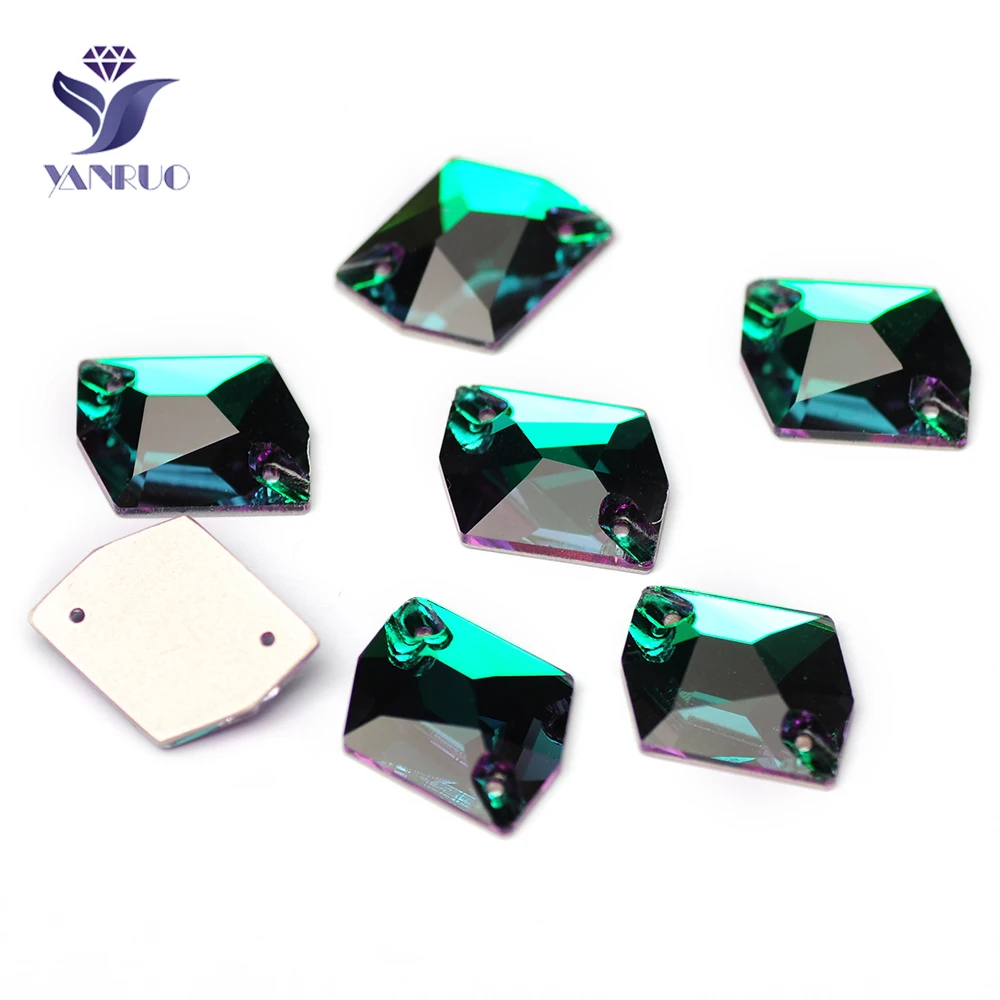 

YANRUO 3265 космическое Изумрудное стекло, пришитые стразы, Кристальный камень, рукоделие, аппликация с камнями, стразы, бриллианты