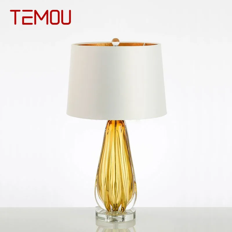 Нордическая глазурованная настольная лампа TEMOU Современная Художественная для