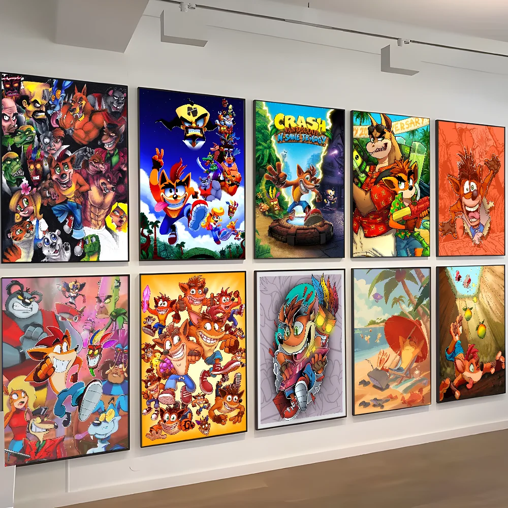 C_crashs _ B- Bandicoot игра сделай сам липкий постер наклейки на стену в виде кофейного