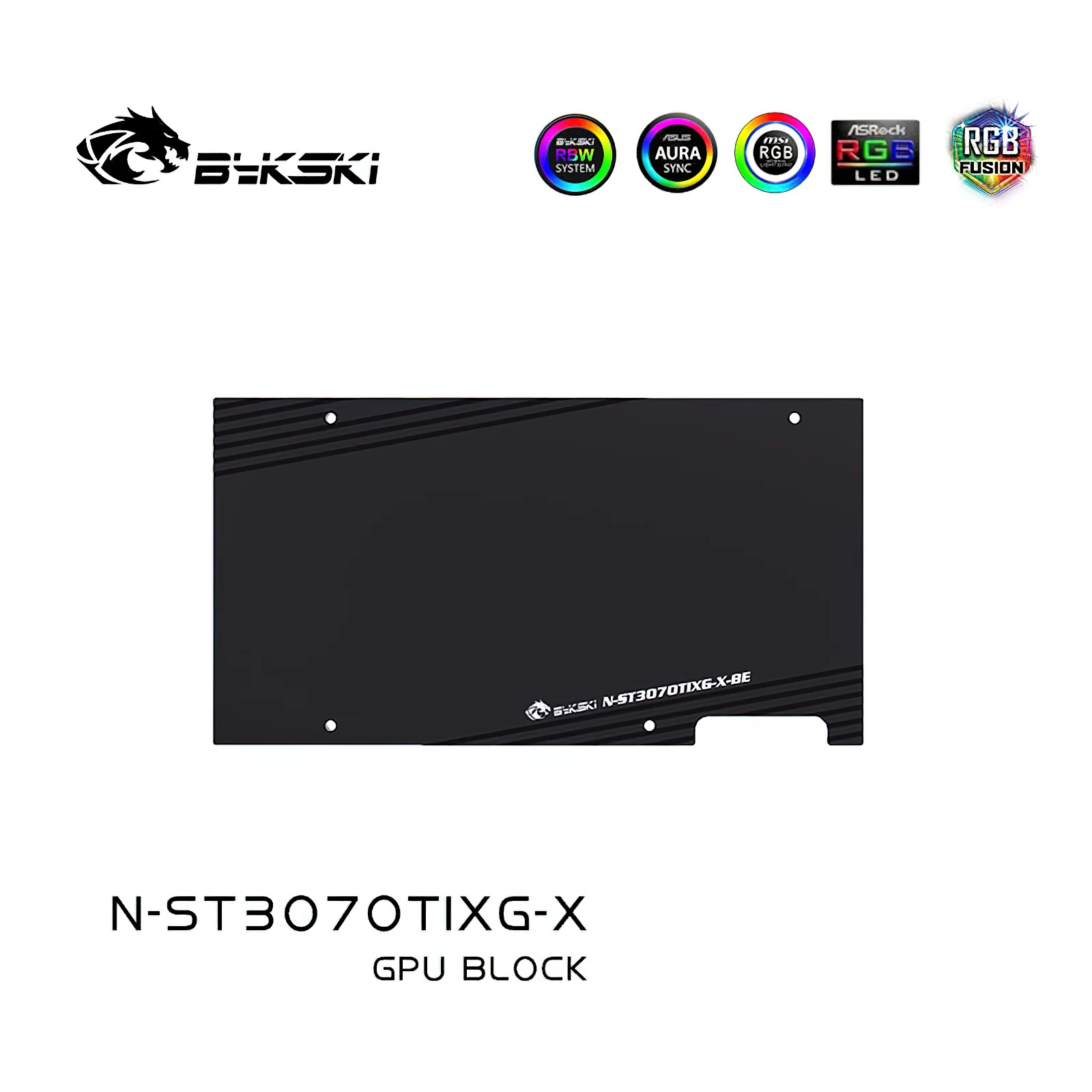 Bykski полная крышка GPU водяное охлаждение RGB блок с задней пластиной для ZOTAC