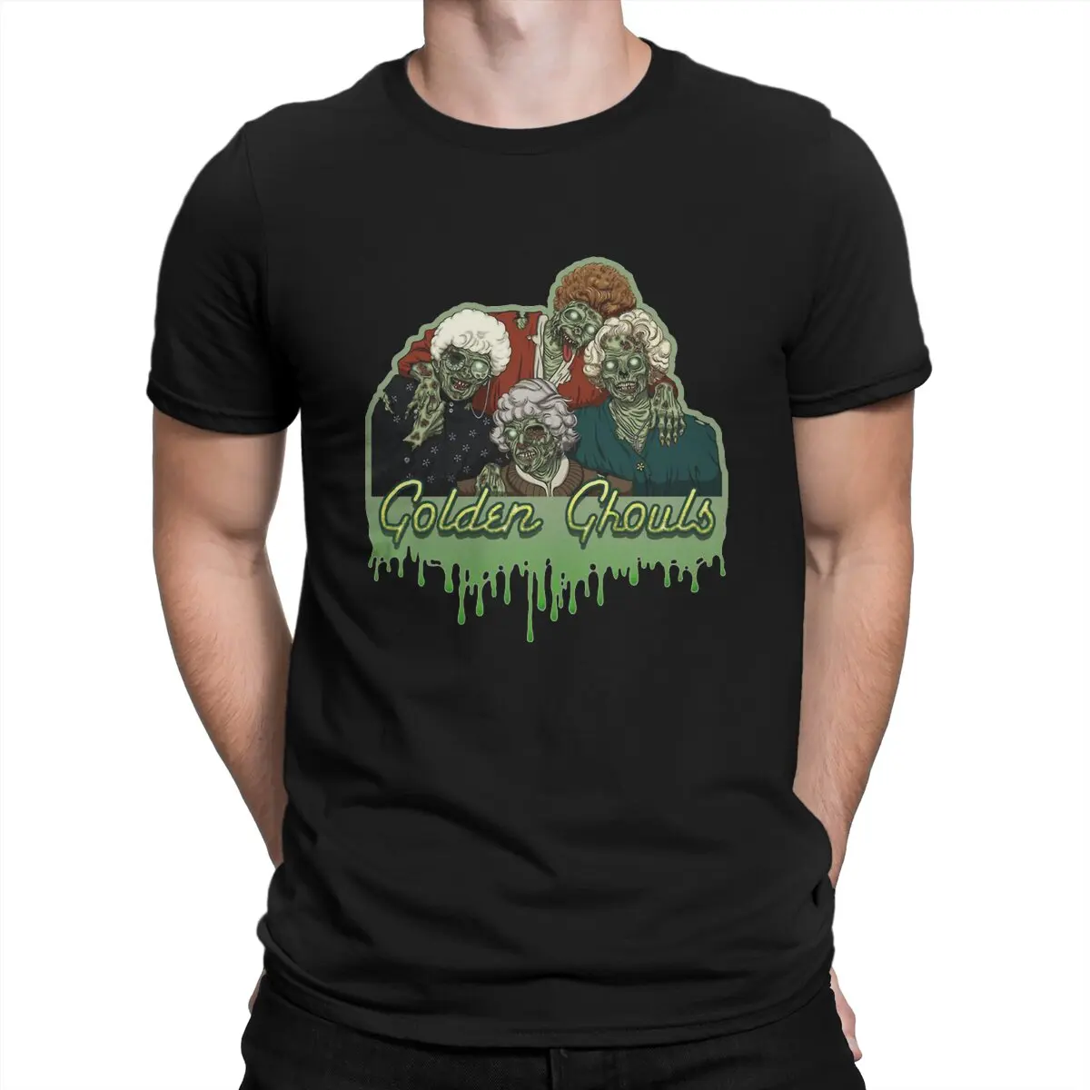 

Funny Green T-Shirt Men Crew Neck Pure Cotton T Shirts The Golden Ghouls Bauer Marion Dane Short Sleeve Tee Shirt Gift Clothes