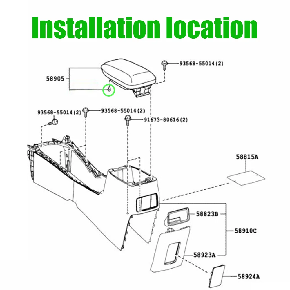 4 шт. Резиновый Автомобильный Центральный контейнер для хранения подлокотник