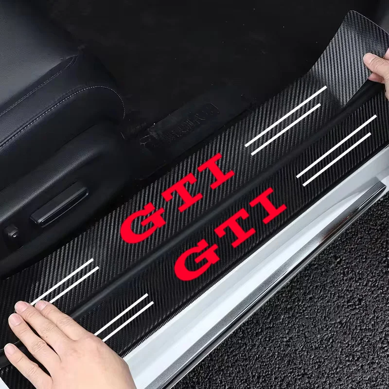 Автомобильная наклейка на порог из углеродного волокна защита порога автомобиля