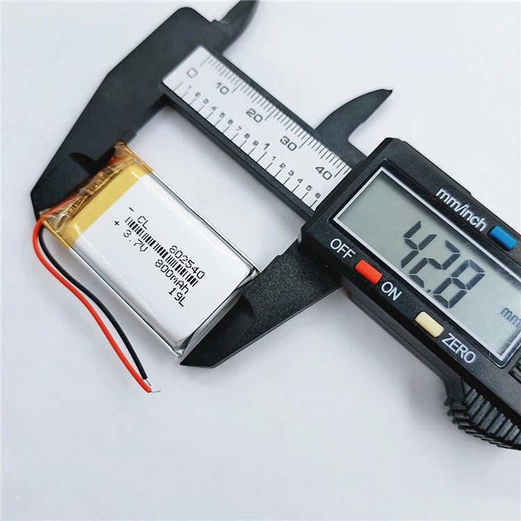 Фото Литий-полимерный перезаряжаемый аккумулятор 3.7V 800mAh 802540 с разъемом PH2.0/XH2.54, модель 082540, для GPS-трекеров для животных и электронных термометров №4