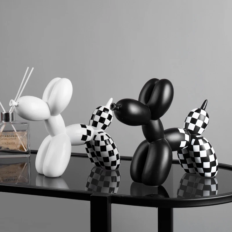 

Balloon Dog Ornaments Light Luxury Home Decor Nordic Modern Resin Animal Figurine Sculpture Statue Home Living Room Decorations