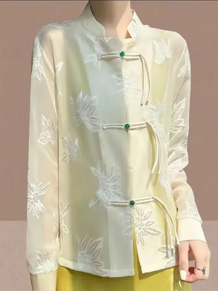Новинка лета 2024 Китайская национальная Солнцезащитная рубашка Женский костюм