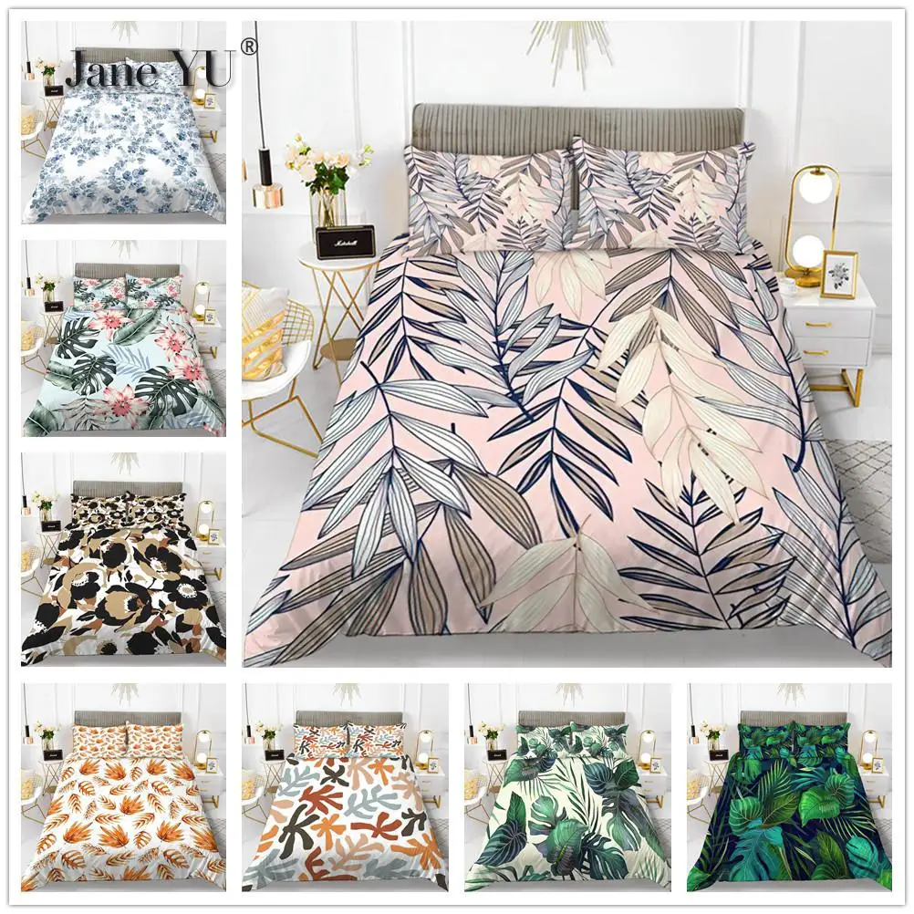 

Leaf Plant 2/3 Piece Bedding 3D Digital Printing Quilt Cover Wholesale Kit