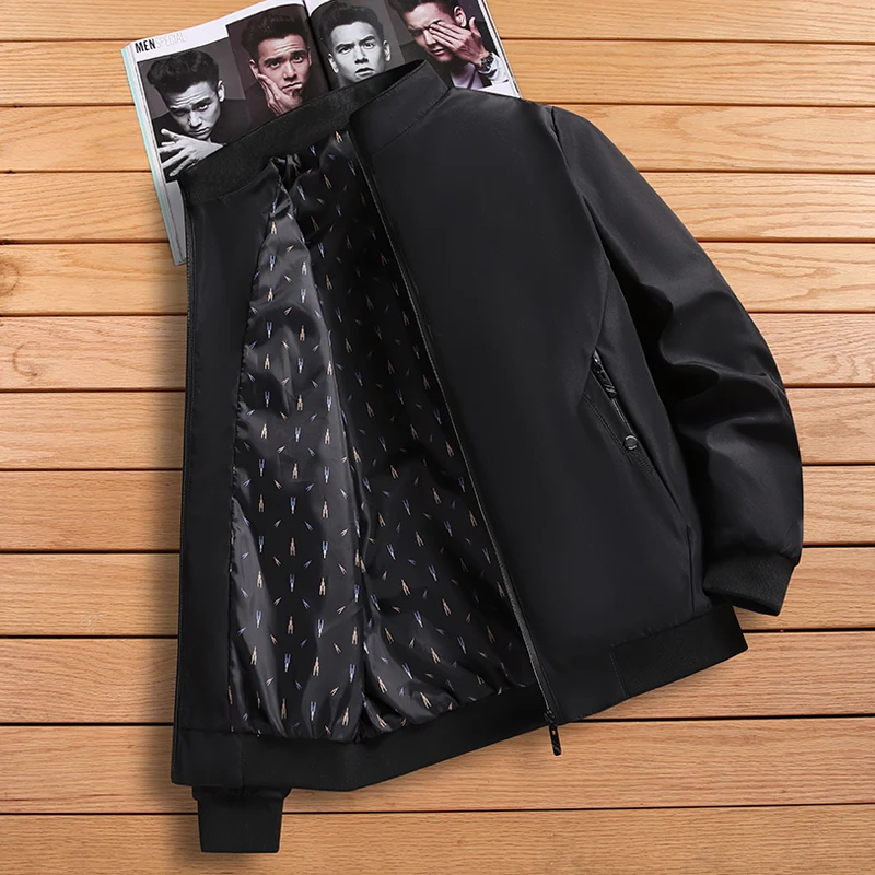 

2022 new jacket men's autumn stand-up collar casual men's jacket top