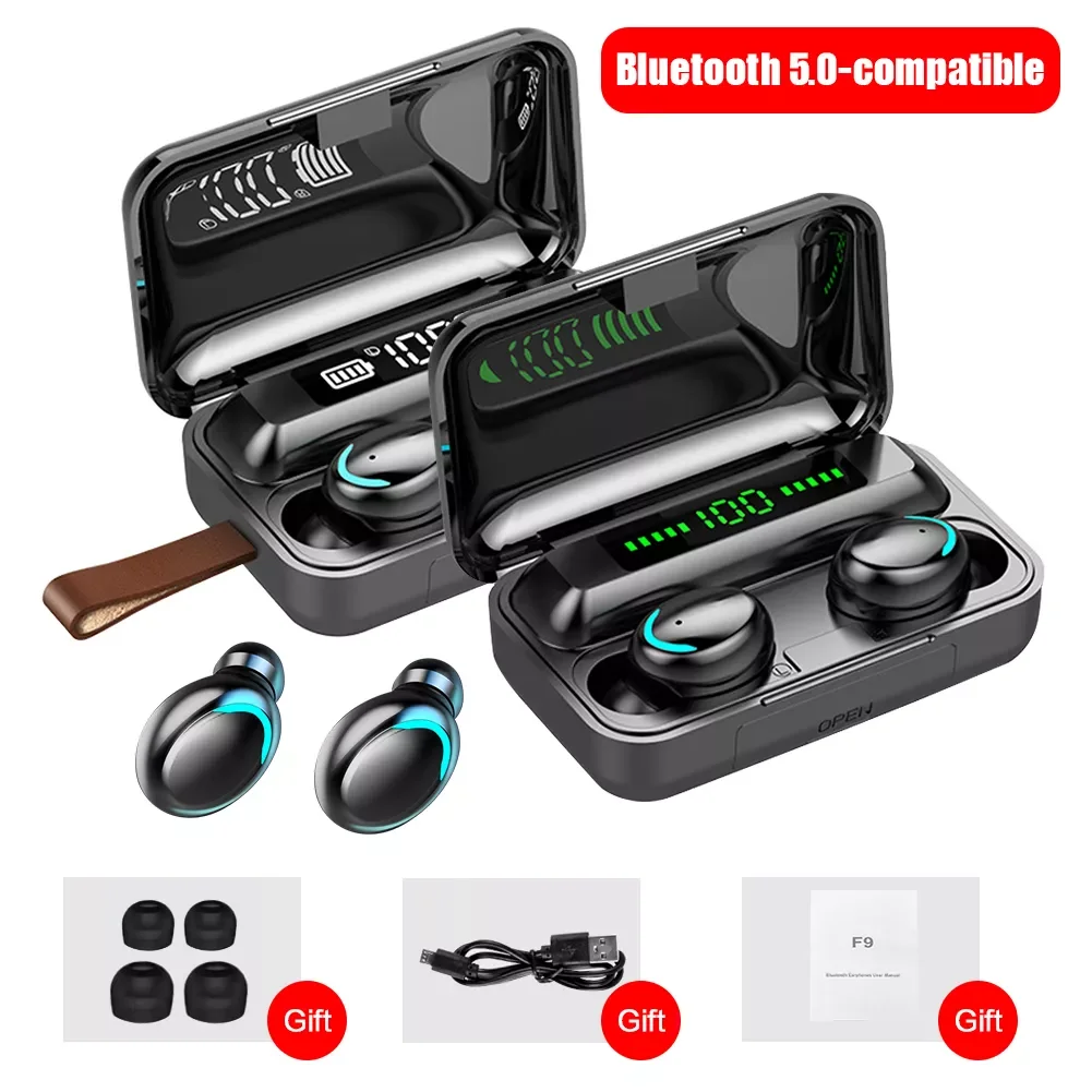 

Стереонаушники-вкладыши с микрофоном и зарядным футляром