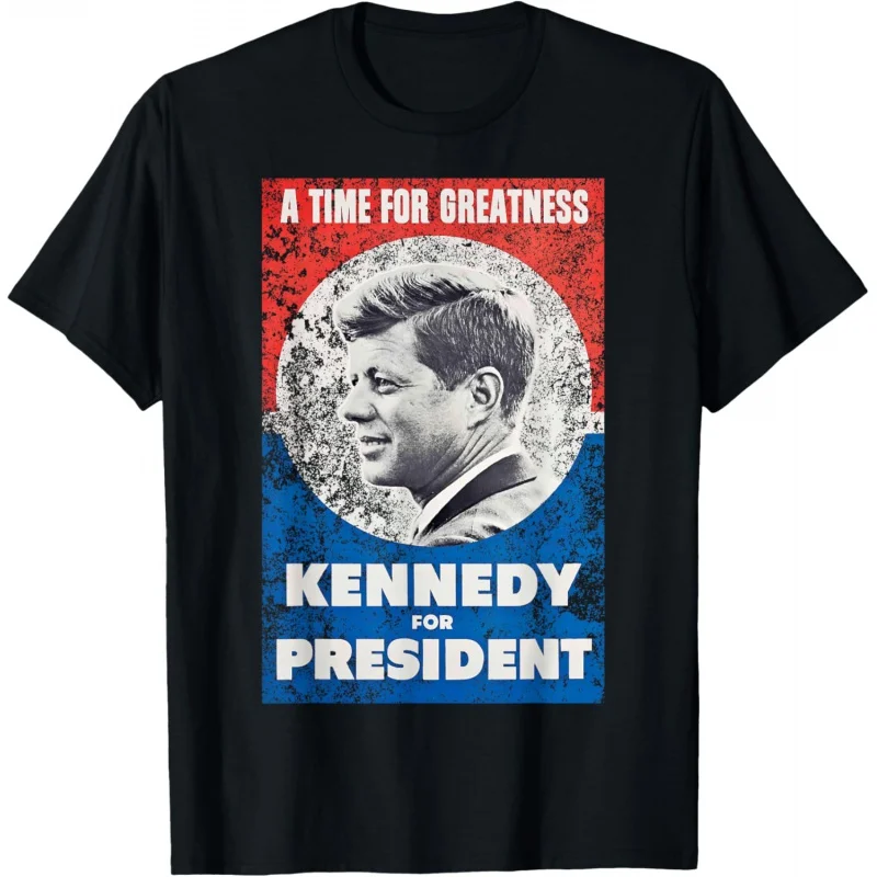 Футболка с ретро-покатом JFK John F Kennedy for President 2025 года