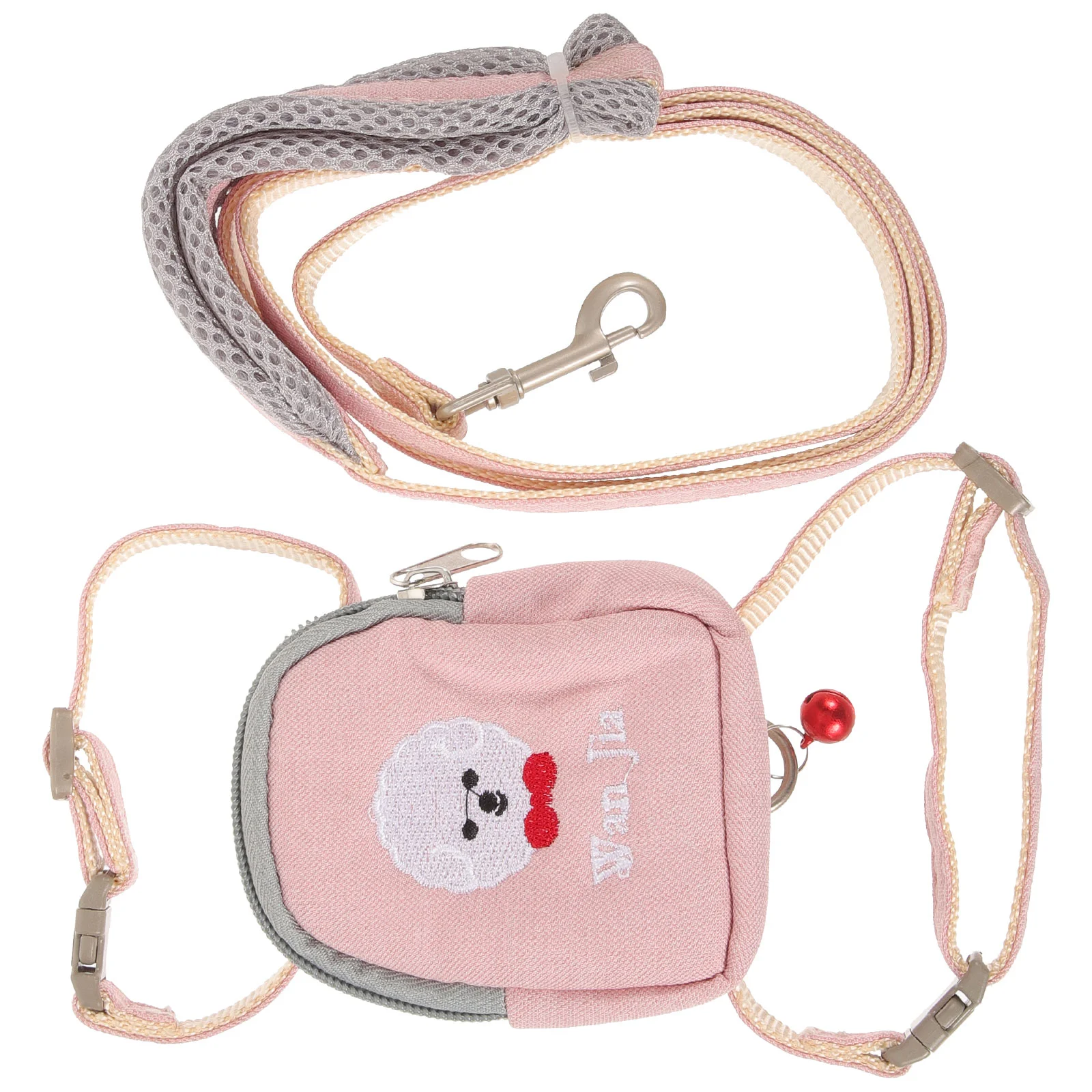 

1 Set of Cat Harness Leash Set Cute Cat Small Puppy Harness Leash Vest for Safety Walking