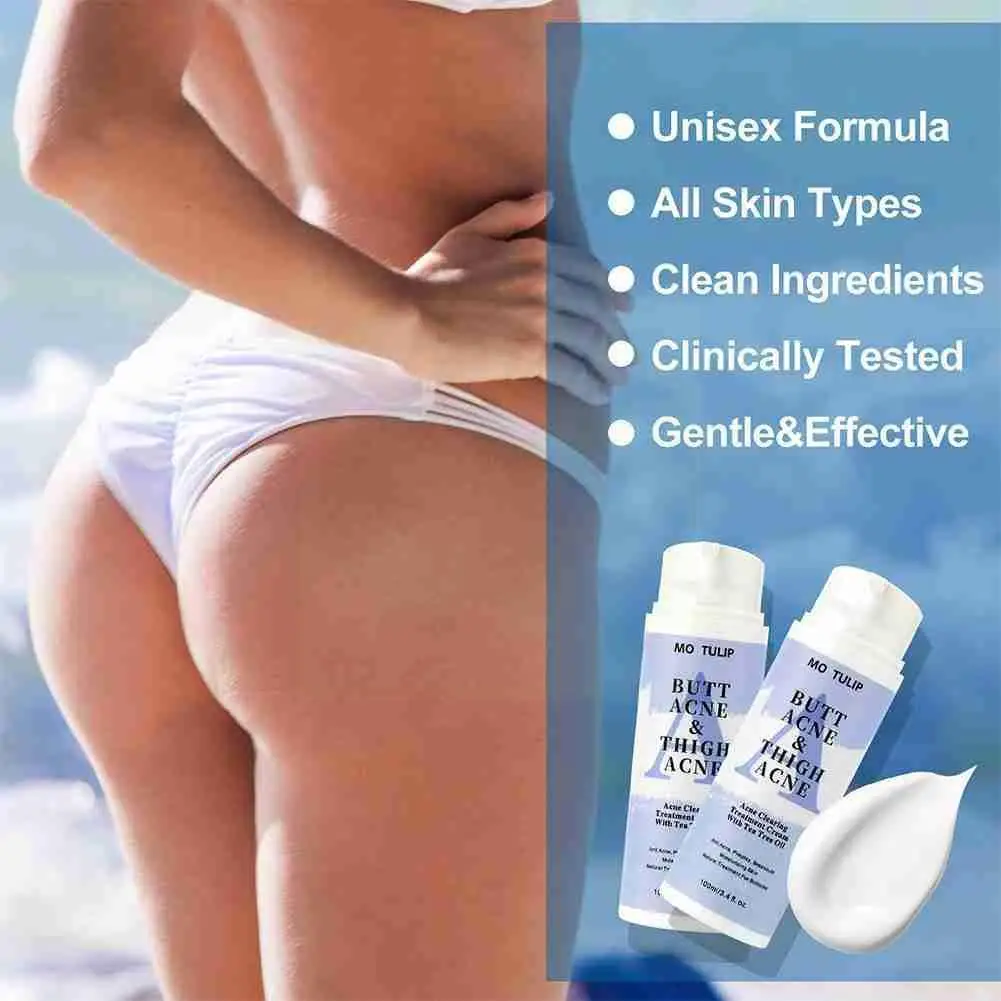 

Butt Acne Treatment Cream Natural Tea Tree Oil Acne Pimples Zits Bumps Clearing Healing Cream For Buttocks Thigh E4L6