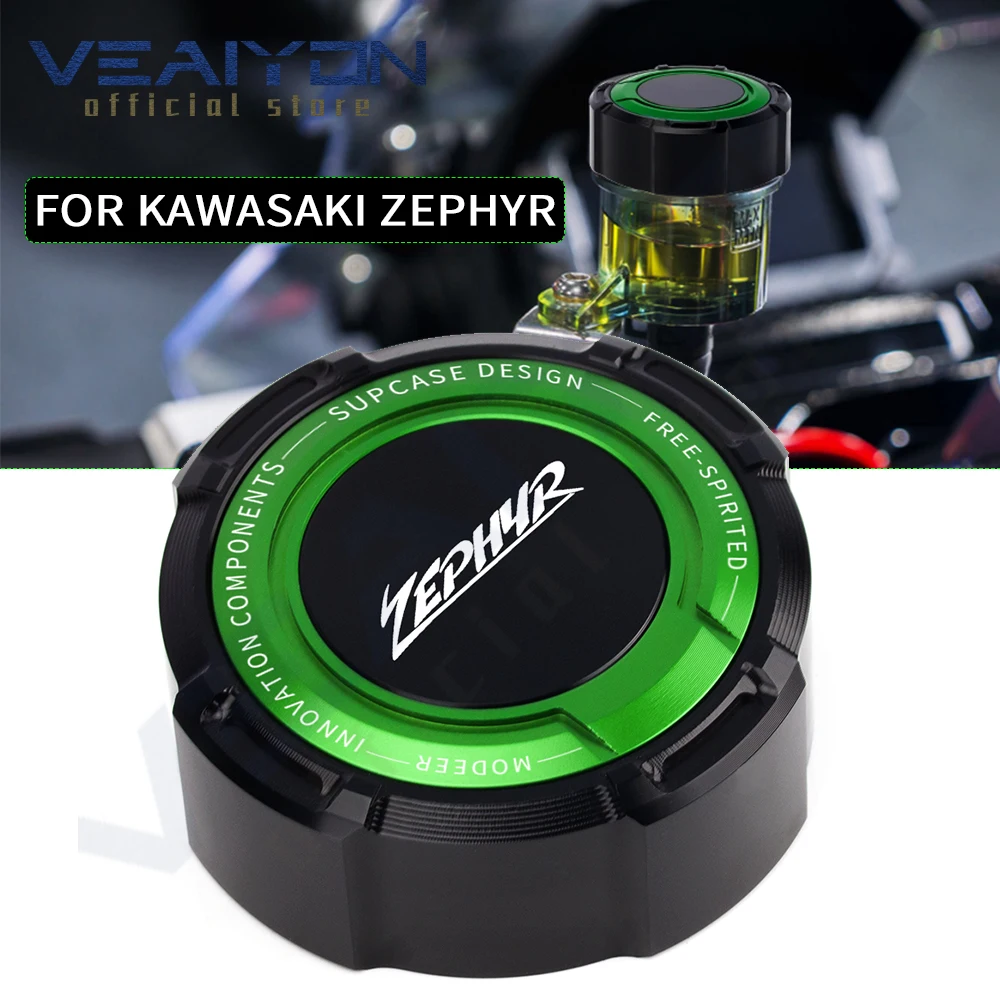 

For Kawasaki Zephyr 1100 ER-6f ZRX 1200 1992-2008 Motorcycle CNC Aluminum Front Brake Fluid Reservoir Cover