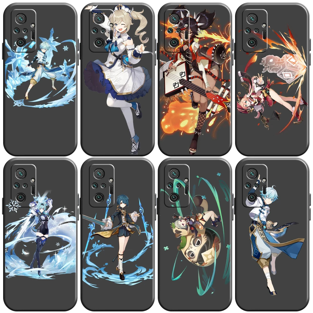 

Genshin Impact Project Game Phone Case For Xiaomi Redmi Note 9 9i 9AT 9T 9A 9C 9S 9T 10 10S Pro 5G Silicone Cover Carcasa Back