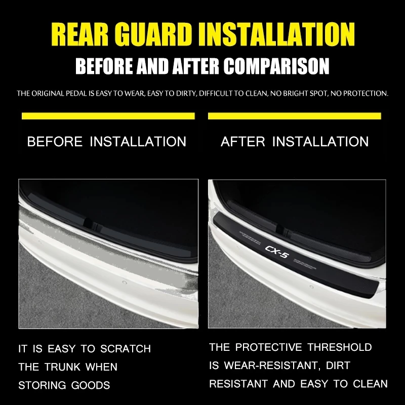 Наклейка на задний бампер багажника автомобиля для Mazda CX5 CX 5 CX-5 2012 2013 2014 2015 2016 2017 2018