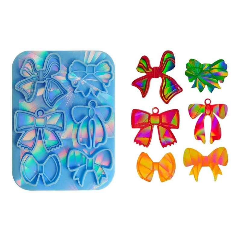 

Bowknot Silicone Molds DIY Handmade Crafts Resin Molds Keyring Earring Pendant Making Tool Nonstick