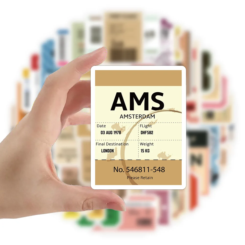 10/60 шт. водонепроницаемые наклейки для багажа
