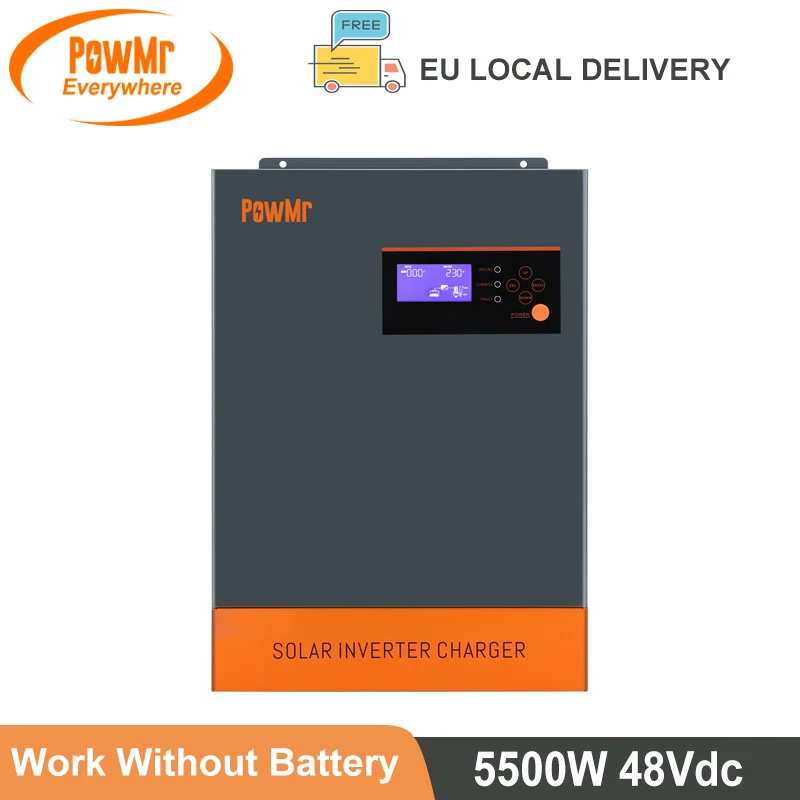 

Инвертор 230 кВт, Встроенный MPPT контроллер солнечного зарядного устройства 80 А, 48 В постоянного тока, в, ЖК-дисплей, параллельно до 12 устройств, без батареи