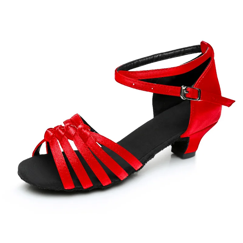 Women Dance Shoes For Girls Ladies Latin Ballroom Dance Shoes Satin Professional Salsa Tango Party Dancing Shoes Training Shoes
