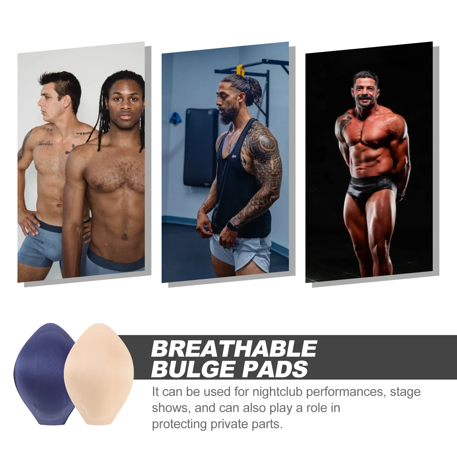 Мужские плавки для плавания 2 шт. Мужская губчатая Подушка увеличивающая