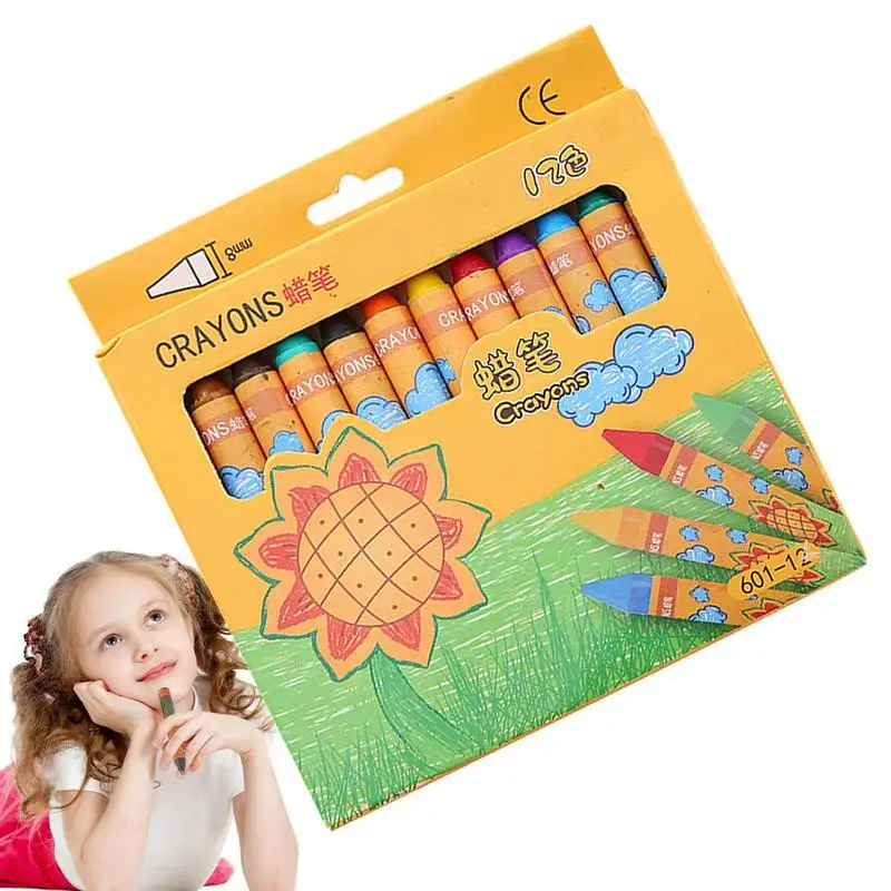 

24 Color Crayons Toddler Set Assorted Colors Environmental Friendly Odorless Color Creation And Graffiti Art Crayons For Gift