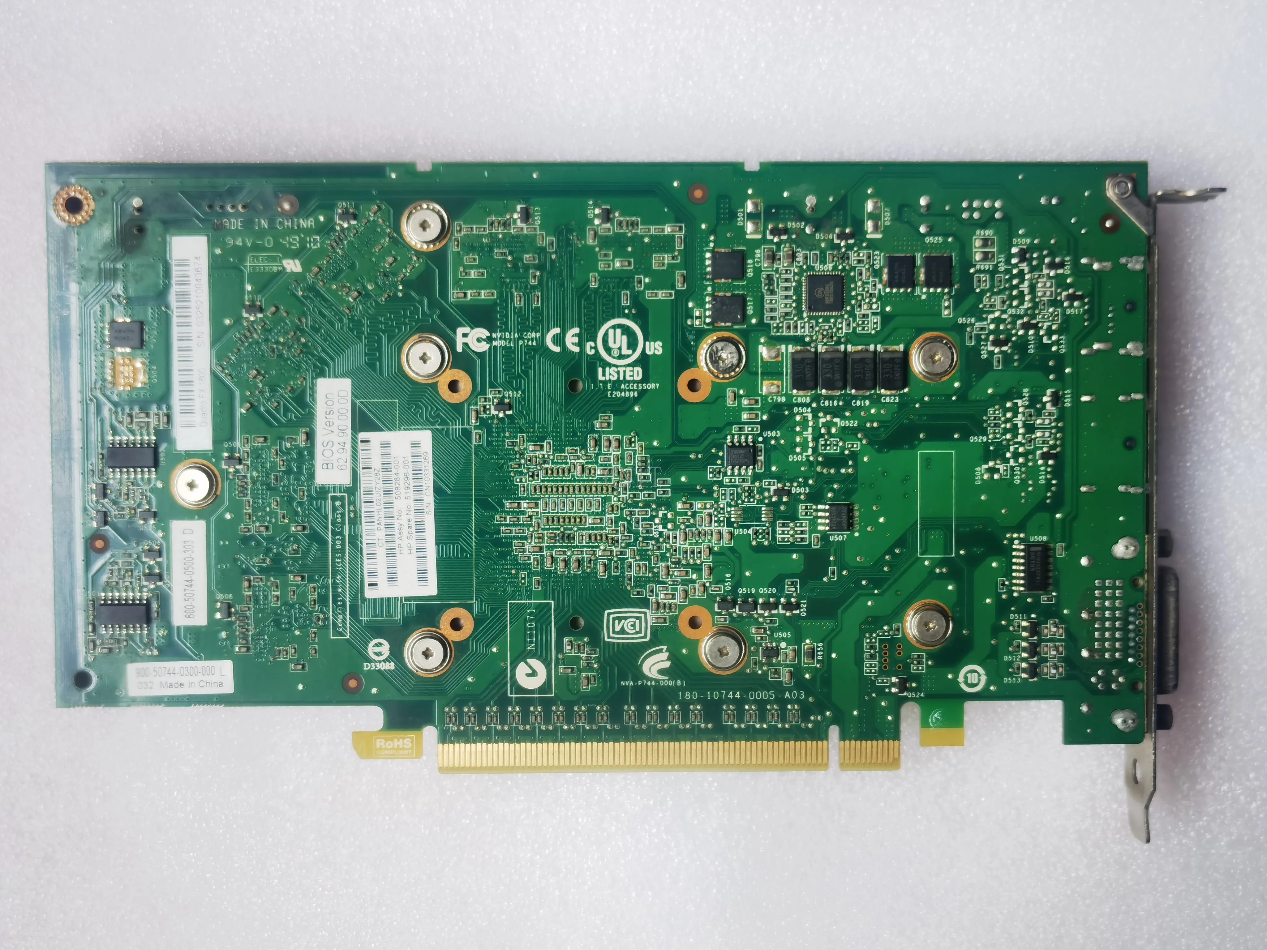 Фото Видеокарта NVIDIA Quadro FX 1800 PCI-e, 768 МБ, 508284-001, 519296-001 №2
