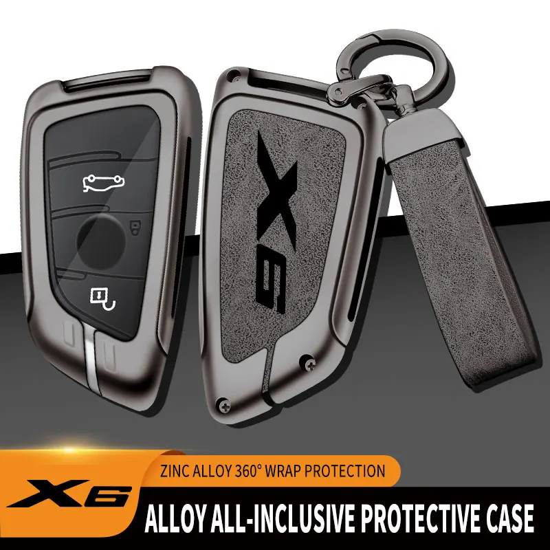 

Zinc Alloy Car Key Case Cover Shell Fob For BMW X6 Remote Control Protector X Full Series For BMW Car Key Cover Car Accessories