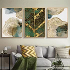 Современная Картина на холсте с золотыми листьями и кольцом на дереве, настенные картины, скандинавские постеры для гостиной, домашний декор