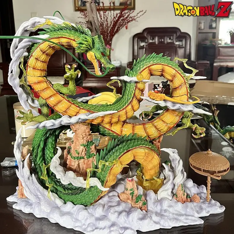 

45cm Anime Dragon Ball Z Figure Son Goku Wish Dragon Shenron Action Figure PVC Model Statue Collection Desktop Decoration Toy