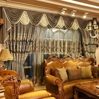 curtains for living dining room bedroom valance european style embroidered chenille luxury shading elegant custom windows