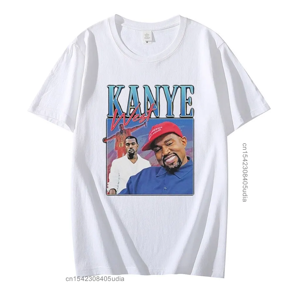 

Футболка Kanye West 90-х Мужская в стиле хип-хоп, винтажная тенниска с графическим принтом, хлопковая майка оверсайз, уличная одежда