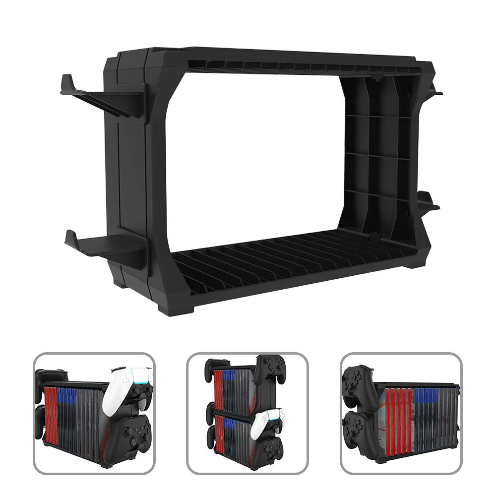

Game Cards Rack Tabletop Game Disc Holder Game Controller Storage Bracket Stand