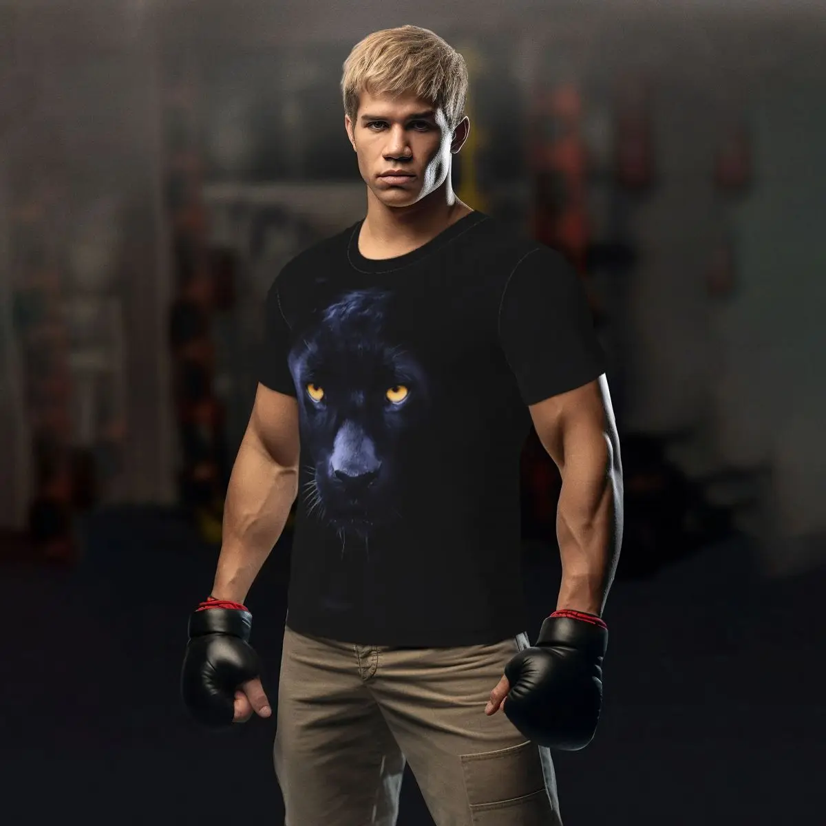 

Футболка Y2K мужская с рисунком животных, Повседневная тенниска с принтом в виде черной Пантеры, крутой волк, новая майка для спортзала, лето