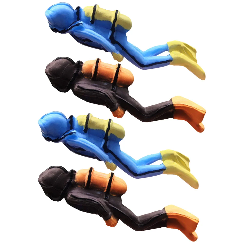

4Pcs Diver Figurines Mini Swimmers Figurines Tiny Diver Model for Miniature Sand Table