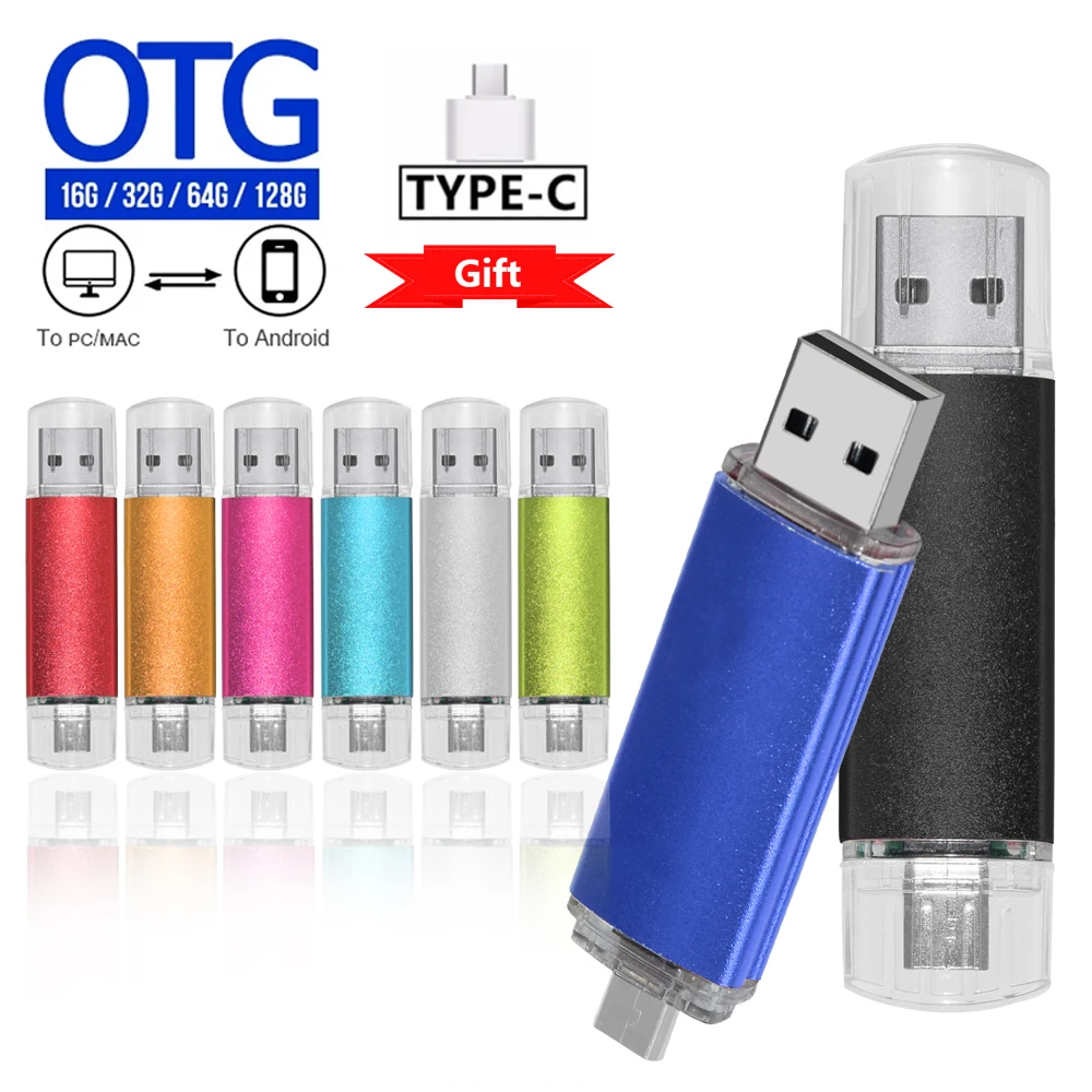 

Hot sale Custom Logo Colorful OTG 2.0 USB Flash Drive 8GB 16GB 32GB 64GB USB Stick Pen Drive High Speed Pendrive for Laptop