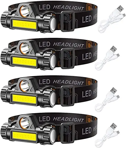 

Powerful Headlamp Q5+COB Led Headlight USB Rechargeable Tactical Torch Waterproof Camping Emergency Outdoor Head Front Light