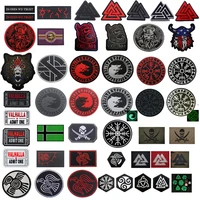 ir infrared reflective valknut valhalla tactical vikings patch wolf odin symbol blackbird military badge appliques