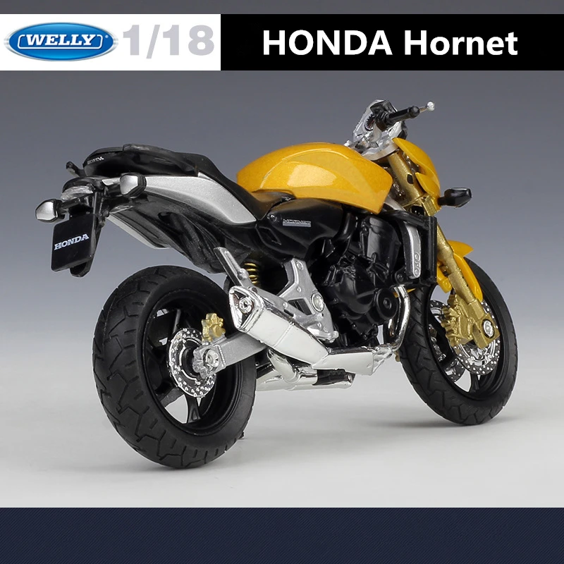 Модель спортивного мотоцикла Welly 1:18 HONDA Hornet из сплава модель литая металлическая