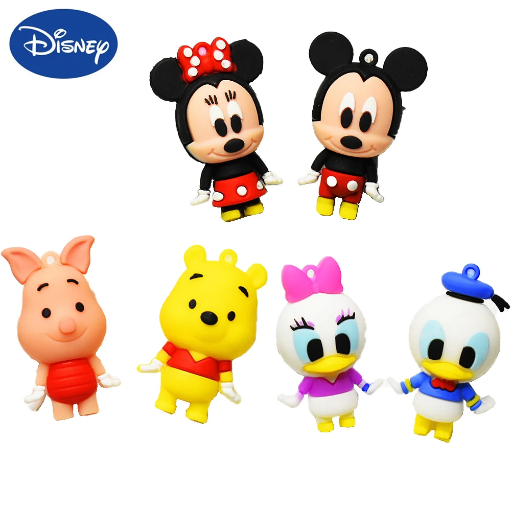 Disney Cartoon Anime Mickey Mouse Donald Winnie The Pooh Piglet Minnie Mouse Kawaii Figure Dolls Collectible Cute Birthday Toy