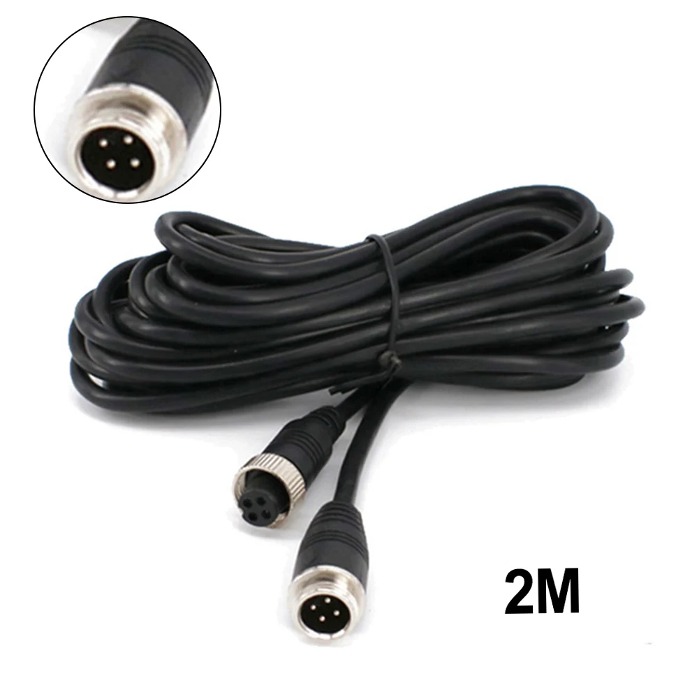 

2M 4-Pin Video Extension Cable Wire For Car Bus Truck Reversing Made Of High Quality Material, Durable And Functional