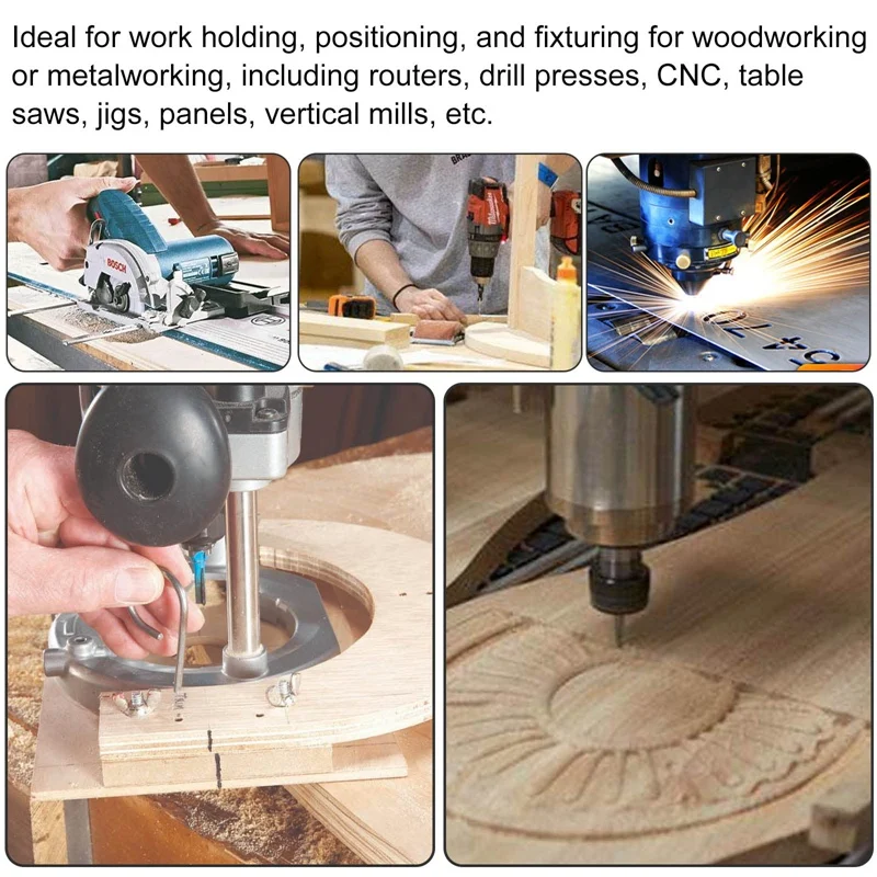 8 Pcs Mini Hold Down Clamp Kit Antislip Horizontal With For 3018-PRO 3018-MX3 3018-Prover 1810-PRO CNC Router Machine