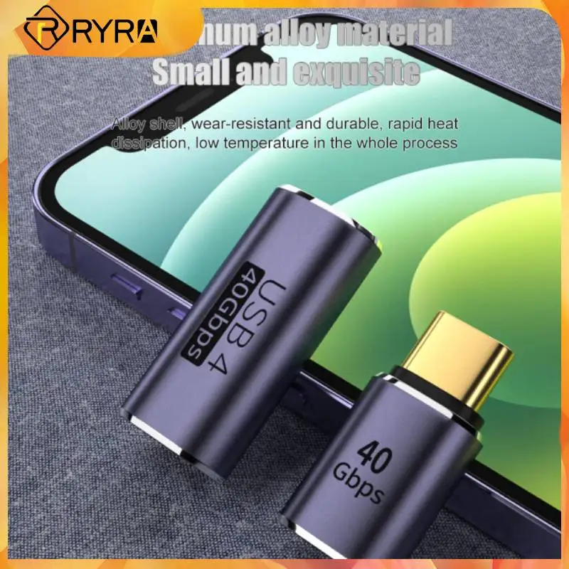 

RYRA USB 4.0 Converter Fast Charging Thunderbolt 3/8K Connector 60Hz 100W OTG Adapter Type-C 40Gbps Translator Phone Accessories