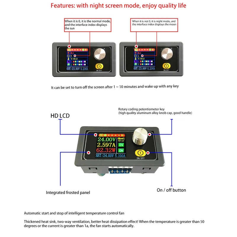 Регулируемый лабораторный источник питания XYS3580 DC-DC Buck Boost конвертер CC CV 0 6-36V 5A