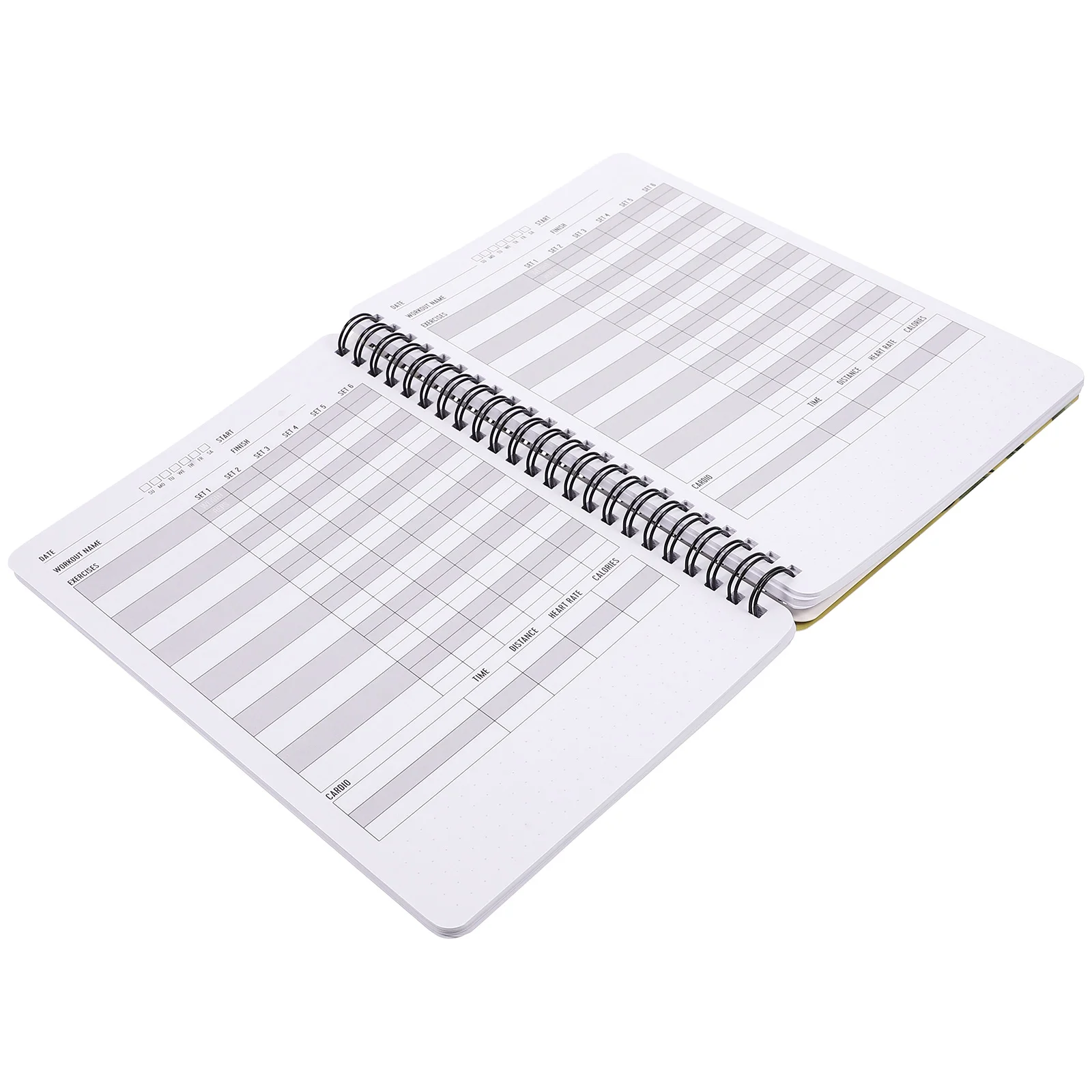

Fitness Punch Book A5 Schedule Notebook Weightlifting Journal Portable Planner Coil Exercise Planning Notepad Workout Log Men