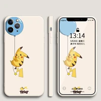 pokemon pikachu cartoon phone cases for iphone 13 12 11 pro max mini xr xs max 8 x 7 se 2022 couple soft silicone cover gift
