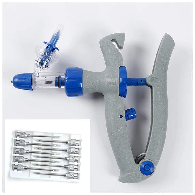 

Автоматический непрерывный шприц для животных, регулируемый шприц для цыплят, птицы, прочный инжектор вакцины, 10 игл, ветеринарный инструмент