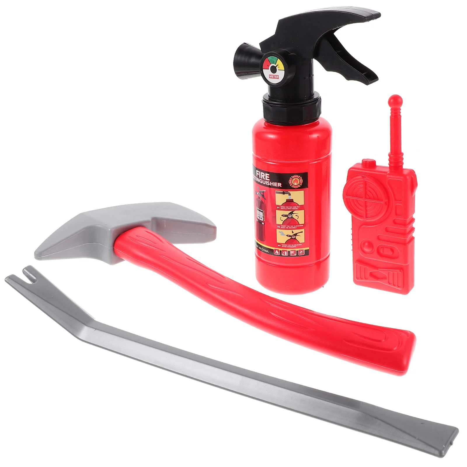 

Fireman Cosplay Kids Gift Toys Pull-out Role-play Theme Party Prop Plastic Pretend Firemen Kit Fake Extinguisher Child Toddler